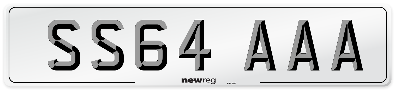 SS64 AAA Number Plate from New Reg